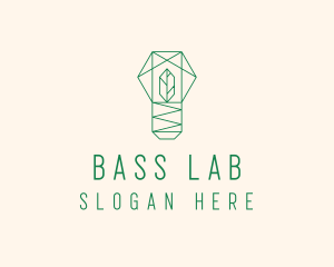 Geometric Leaf Garden logo design