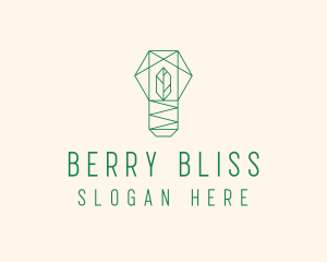 Geometric Leaf Garden logo design