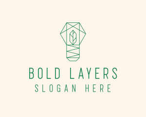 Geometric Leaf Garden logo design