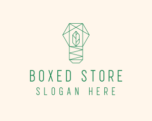 Geometric Leaf Garden logo design