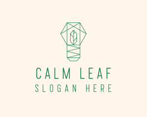 Geometric Leaf Garden logo design