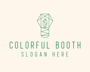 Geometric Leaf Garden logo design