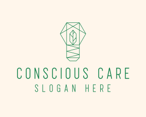 Geometric Leaf Garden logo design