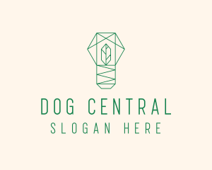 Geometric Leaf Garden logo design