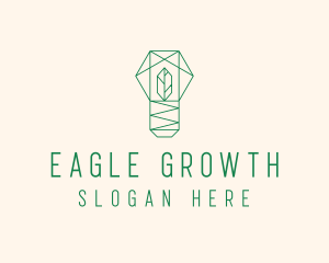 Geometric Leaf Garden logo design