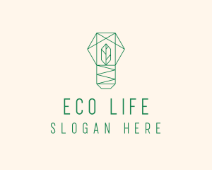 Geometric Leaf Garden logo design