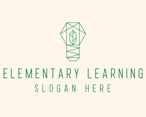 Geometric Leaf Garden logo design