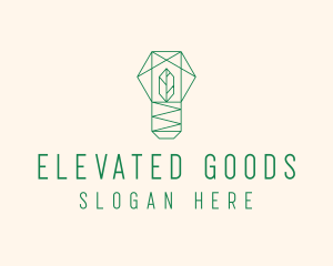 Geometric Leaf Garden logo design