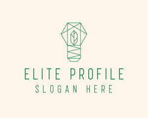 Geometric Leaf Garden logo design