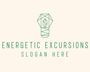 Geometric Leaf Garden logo design