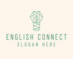 Geometric Leaf Garden logo design