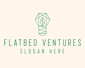 Geometric Leaf Garden logo design