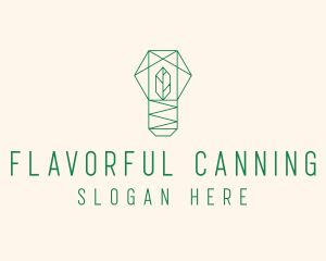 Geometric Leaf Garden logo design