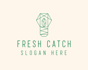 Geometric Leaf Garden logo design