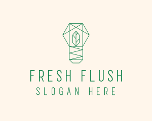 Geometric Leaf Garden logo design