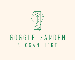 Geometric Leaf Garden logo design