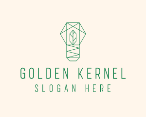 Geometric Leaf Garden logo design