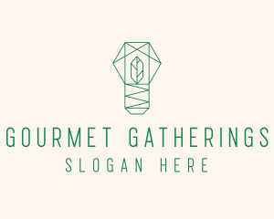 Geometric Leaf Garden logo design