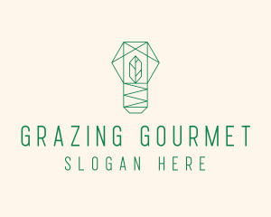 Geometric Leaf Garden logo design