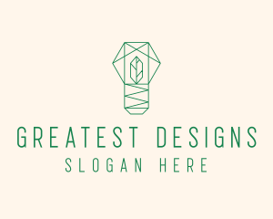 Geometric Leaf Garden logo design