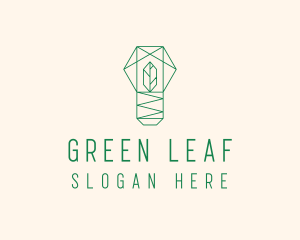 Geometric Leaf Garden logo design