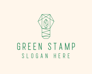 Geometric Leaf Garden logo design