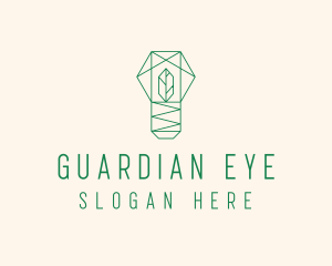 Geometric Leaf Garden logo design