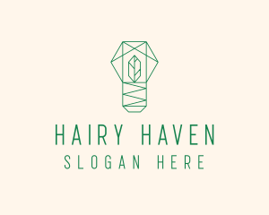 Geometric Leaf Garden logo design