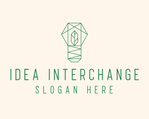 Geometric Leaf Garden logo design