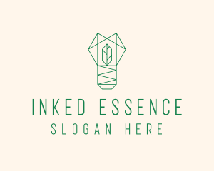 Geometric Leaf Garden logo design