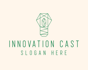 Geometric Leaf Garden logo design