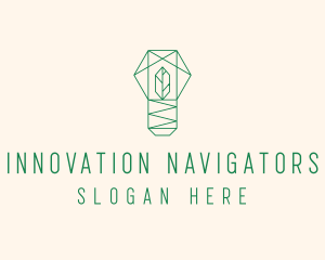 Geometric Leaf Garden logo design