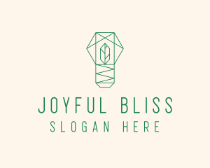 Geometric Leaf Garden logo design