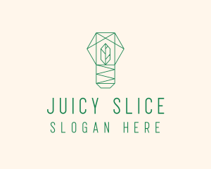 Geometric Leaf Garden logo design