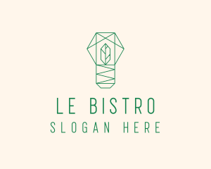 Geometric Leaf Garden logo design