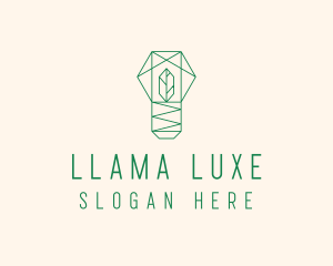 Geometric Leaf Garden logo design