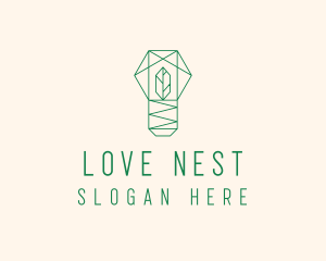 Geometric Leaf Garden logo design