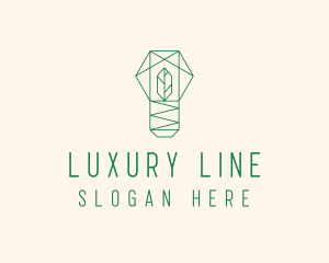 Geometric Leaf Garden logo design