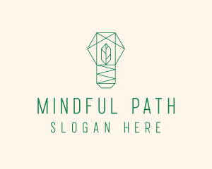 Geometric Leaf Garden logo design