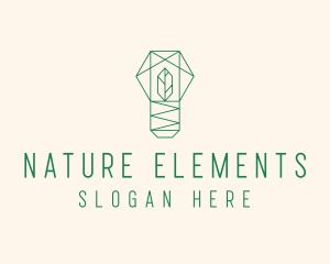 Geometric Leaf Garden logo design