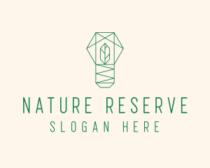 Geometric Leaf Garden logo design