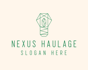 Geometric Leaf Garden logo design