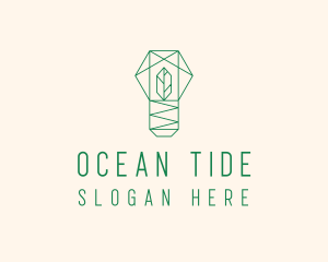 Geometric Leaf Garden logo design