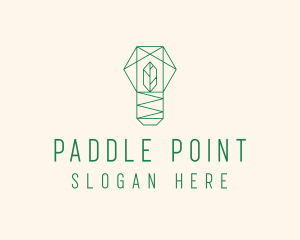 Geometric Leaf Garden logo design