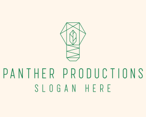 Geometric Leaf Garden logo design