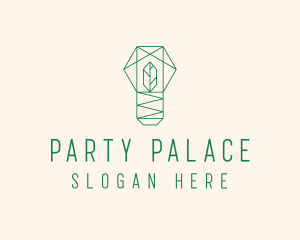 Geometric Leaf Garden logo design