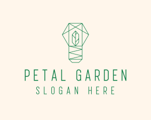 Geometric Leaf Garden logo design