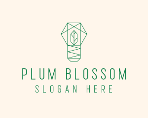 Geometric Leaf Garden logo design