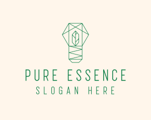 Geometric Leaf Garden logo design