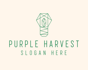 Geometric Leaf Garden logo design